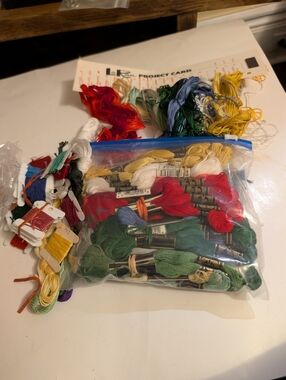 Hand embroidery floss bundle, DMC floss skeins, embroidery threads